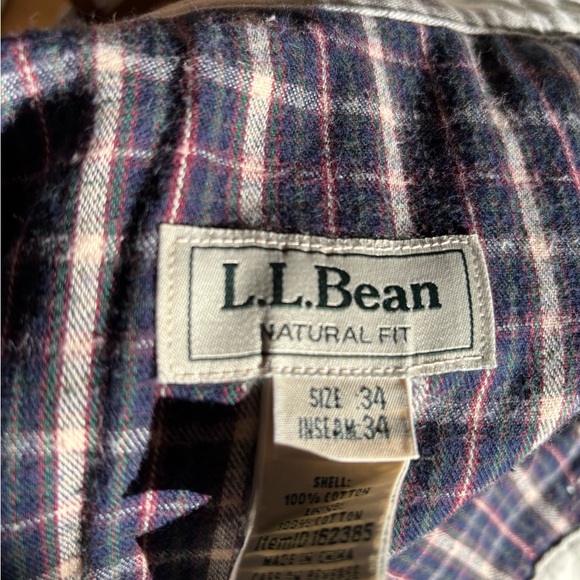 LL Bean - Men’s Flannel lined pant 34”x 34” Khaki - Picture 6 of 6